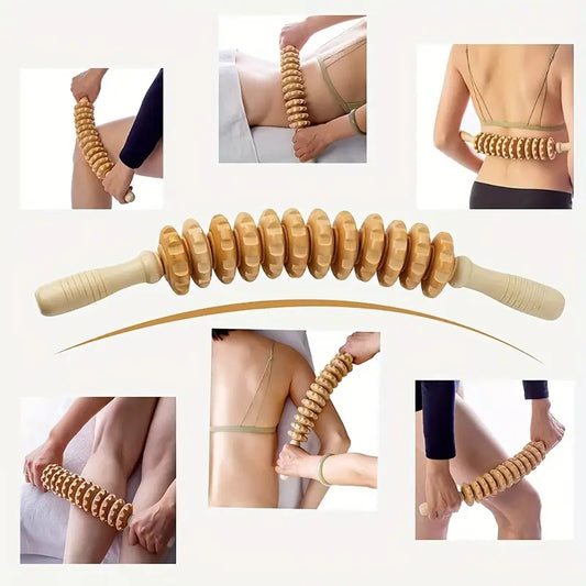 Wooden Handheld texture massager