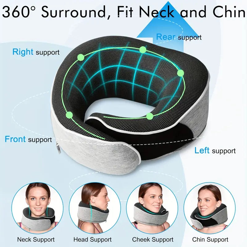 Memory foam neck pillow