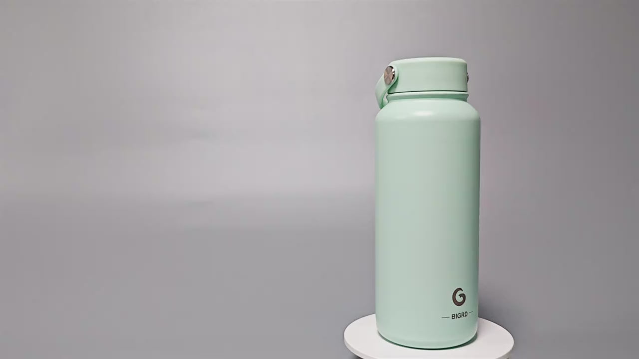 Load video: The Ultimate bottle that you can ever come across with stainless steel ultra chilling with modern style and handles, wide opening for enough amount of water to receive and it is high quality with less weight to carry around your journey.