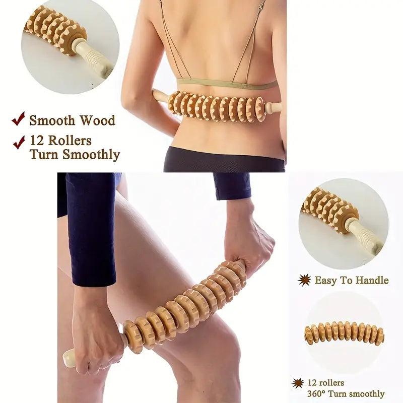 Wooden Handheld texture massager